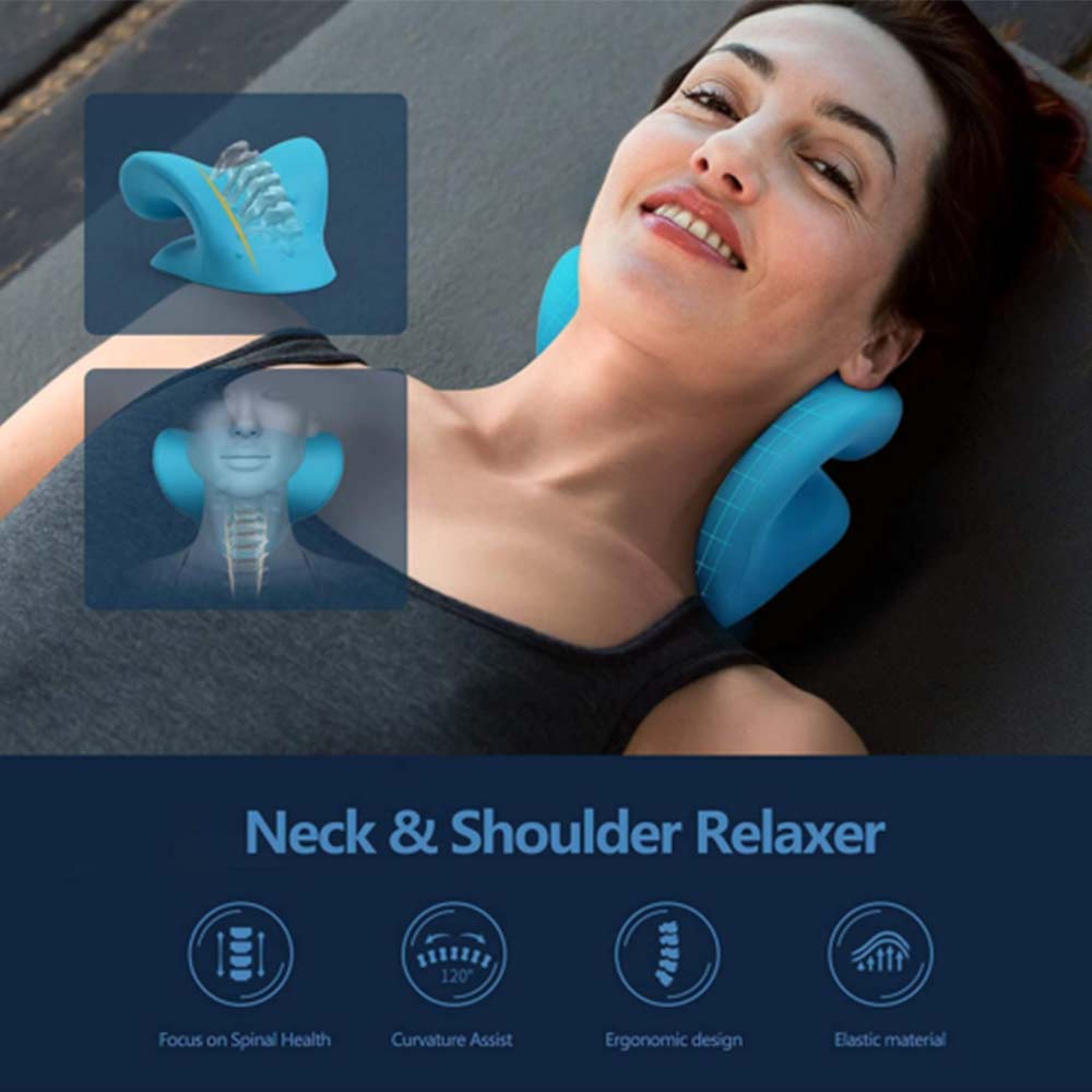 Neck Traction Pillow Cloud Shape Neck Stretcher Cervical Massage Pain Relief