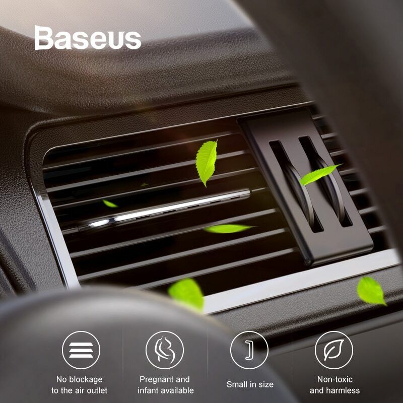 Car Vent Perfume Clip – 6 Fragrance Bars (Cologne/Marine/Gardenia) – Even Volatilization