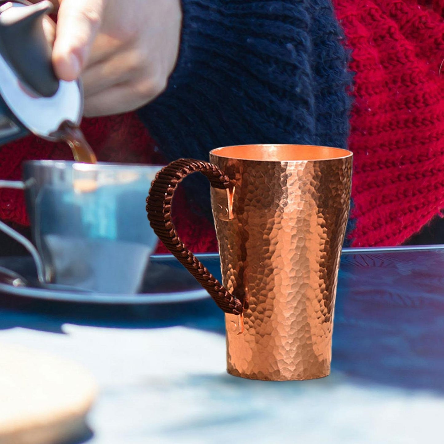 00ml Copper Mug – Hammered Moscow Mule Cup for Coffee, Tea & Cocktails