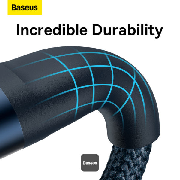 Baseus Flash Series II 3 In 1 Fast Charging Cable Type-C To M+L+C 100W 1.5M - Black