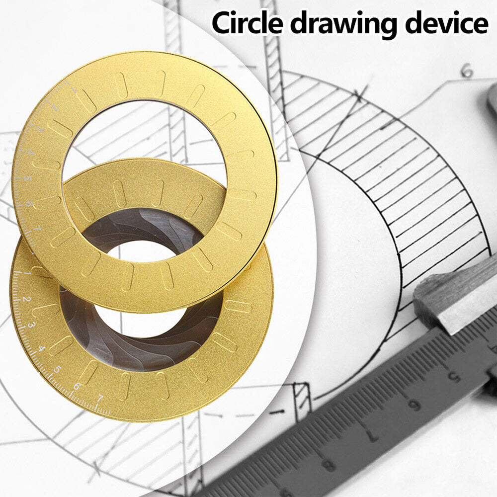 1x Adjustable Circle Drawing Ruler Tool Measuring Drawing Circular Compass