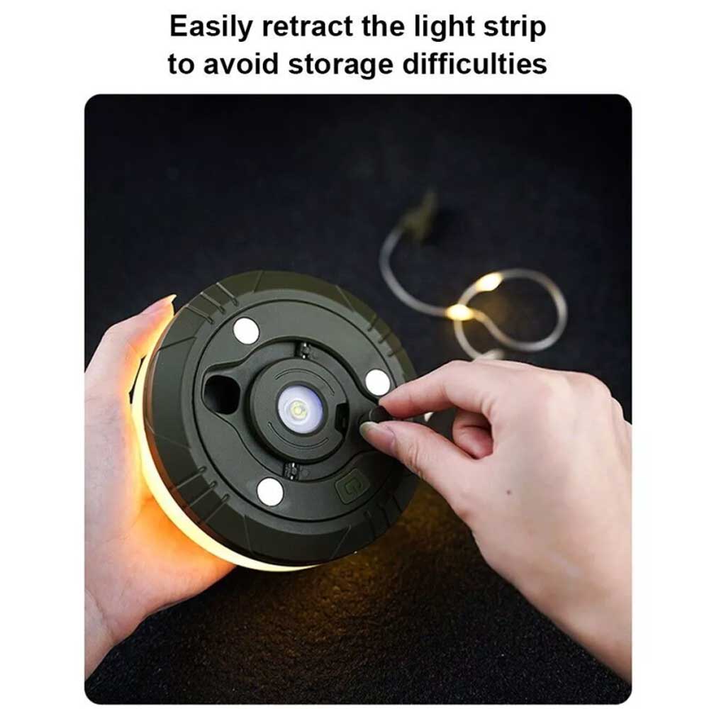 Stowable String Warm Light 10m Outdoor Portable Waterproof Camping String Lights