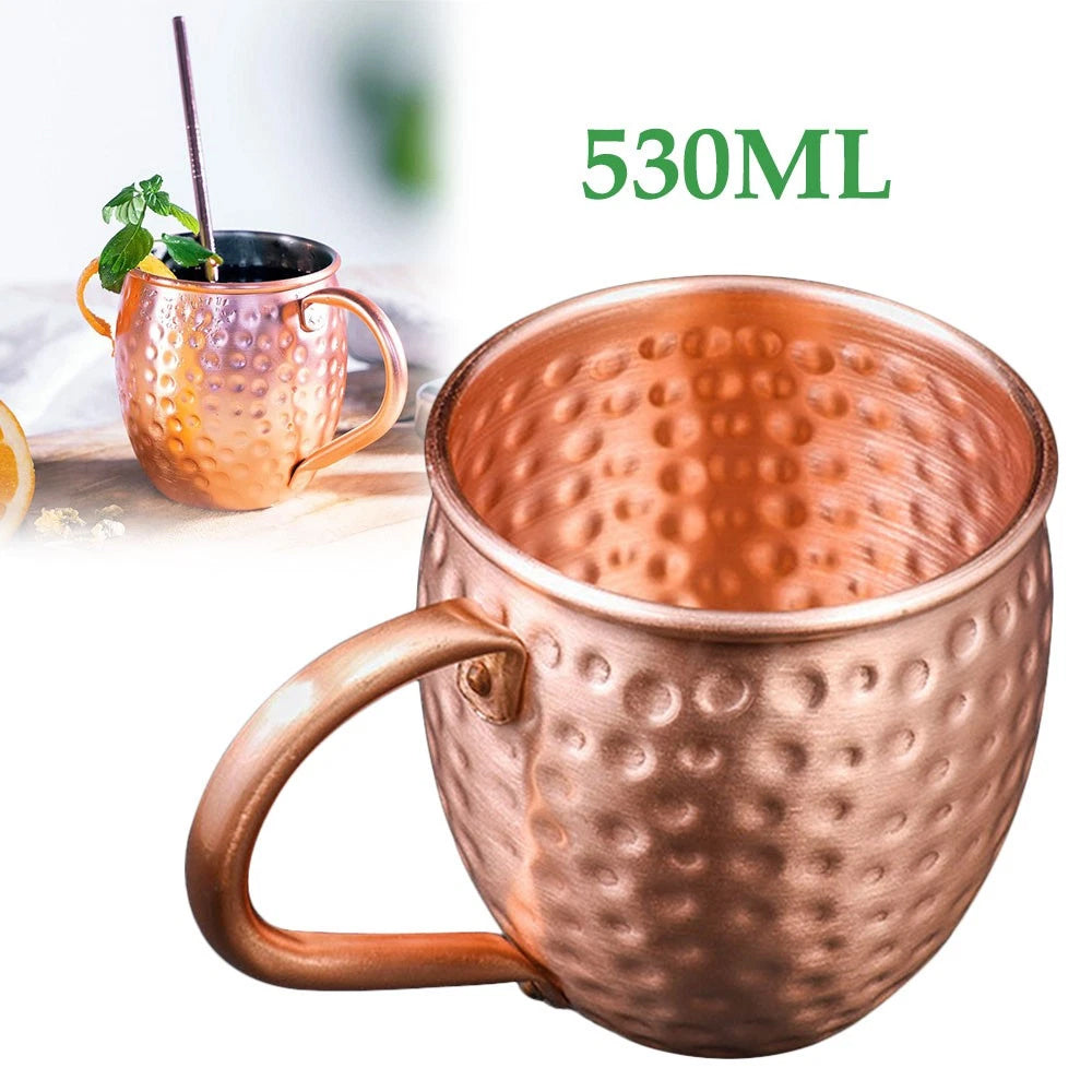 530ML Premium Copper Mule Mug for Moscow Mule, Coffee & Beer