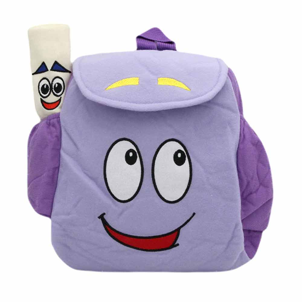 Dora the Explorer Plush Backpack with Interactive Map – Purple Kids Adventure Bag for School & Dress-Up