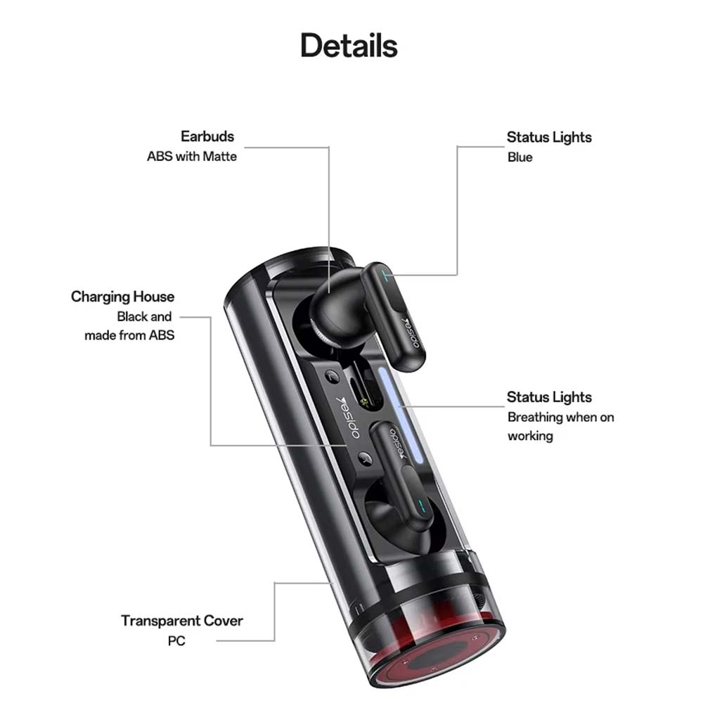 TWS Wireless Earbuds Bluetooth 5.3 - 25H Playtime, ENC Noise Reduction, IPX4