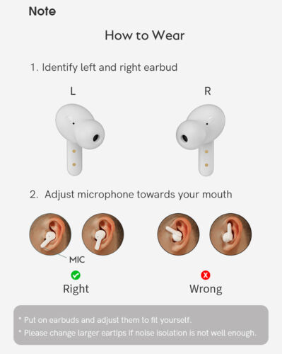 QCY T13 Wireless Bluetooth Earphone Headset Touch Control Earbuds Long Standby