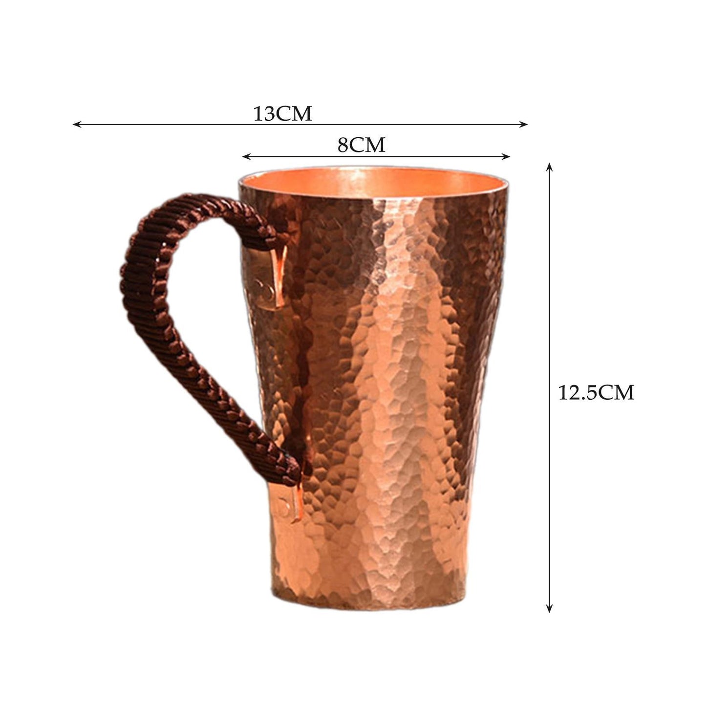 00ml Copper Mug – Hammered Moscow Mule Cup for Coffee, Tea & Cocktails