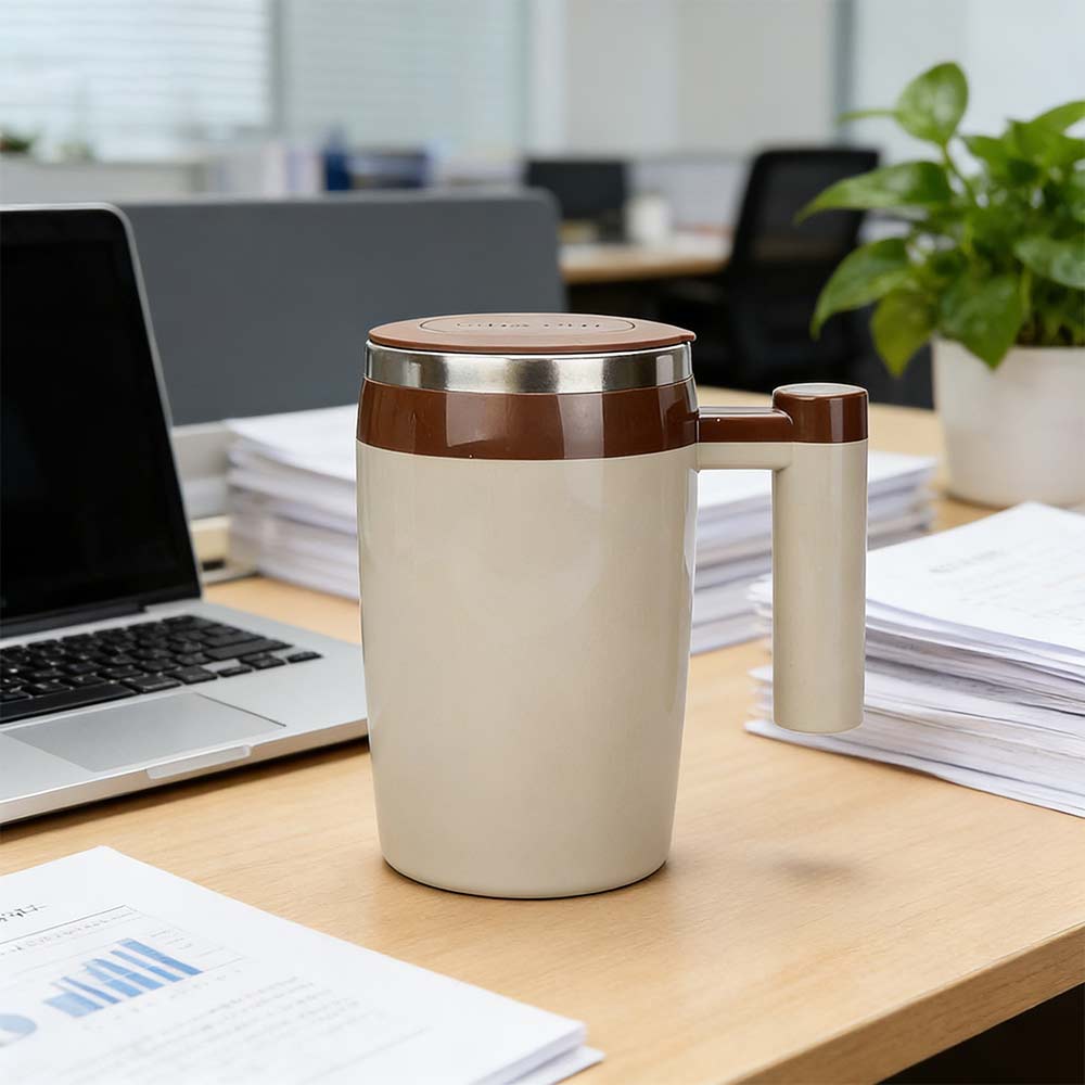 USB Rechargeable Self-Stirring Mug – 380ML Magnetic Automatic Stirring Coffee Cup, Portable & Cordless Mixing Mug