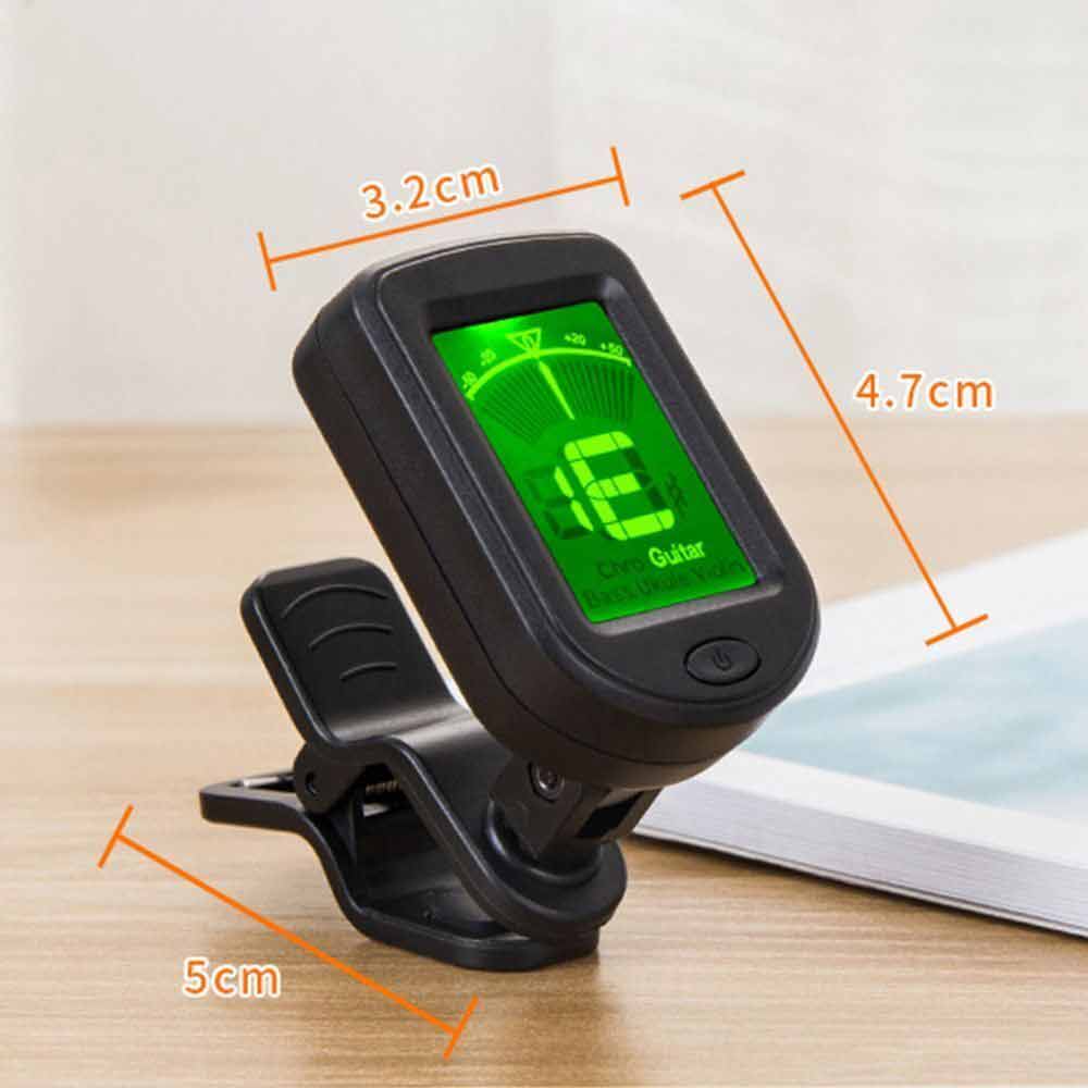 Digital Chromatic LCD Clip-On Tuner For Guitar Ukulele Violin Acoustic Electric