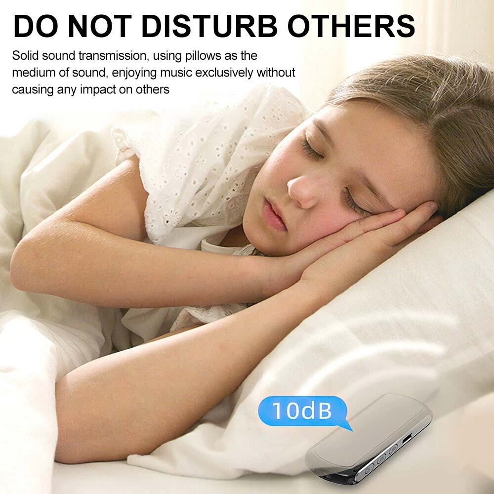 Under Pillow Bluetooth 5.2 Speaker - Rechargeable Bone Conduction Sound Box