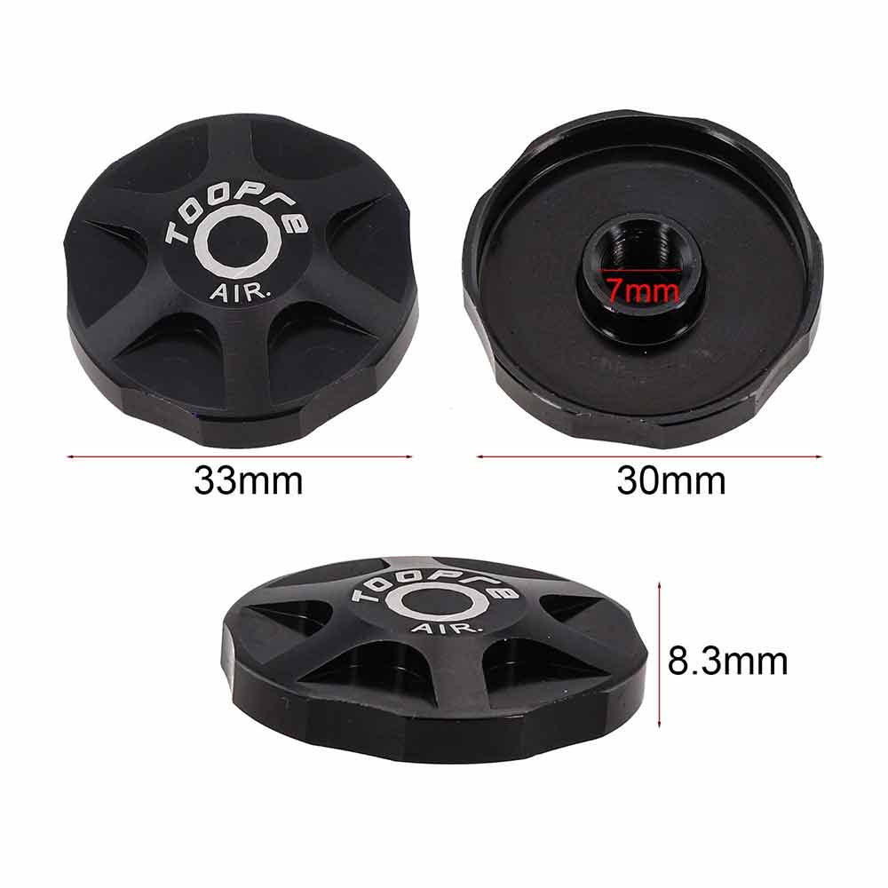 3 Colors MTB Fork Air Valve Cap, CNC Aluminum Alloy Presta Valve Cover for Magura, FOX, DT Swiss, RockShox