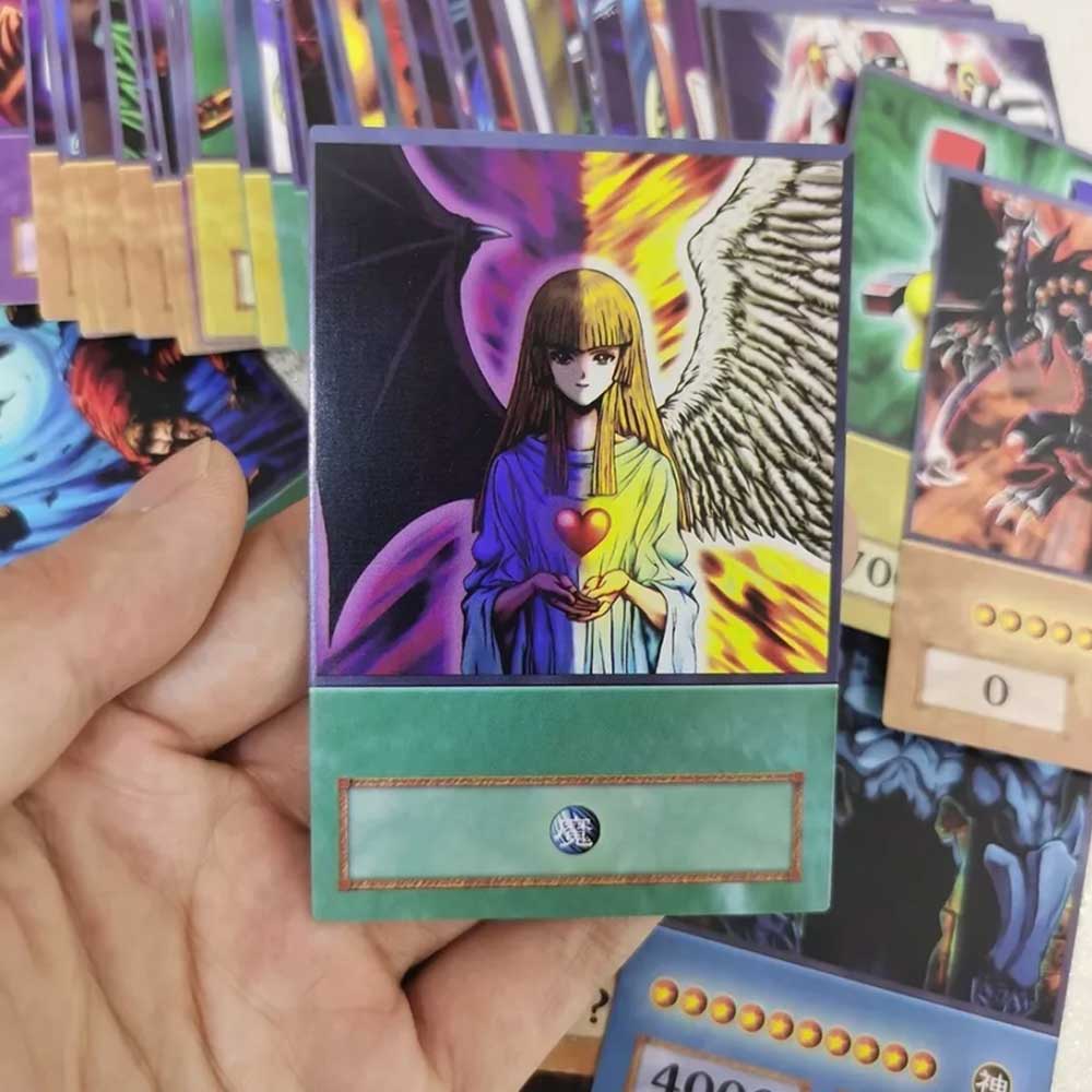 YUGİ 100Pcs Blue Eyes Dark Magician Exodia Obelisk RA Slifer Anime Style Cards