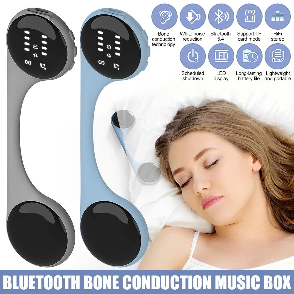 Under Pillow Sleep Speaker - Bone Conduction Wireless Speaker with 10 Sleep Sounds