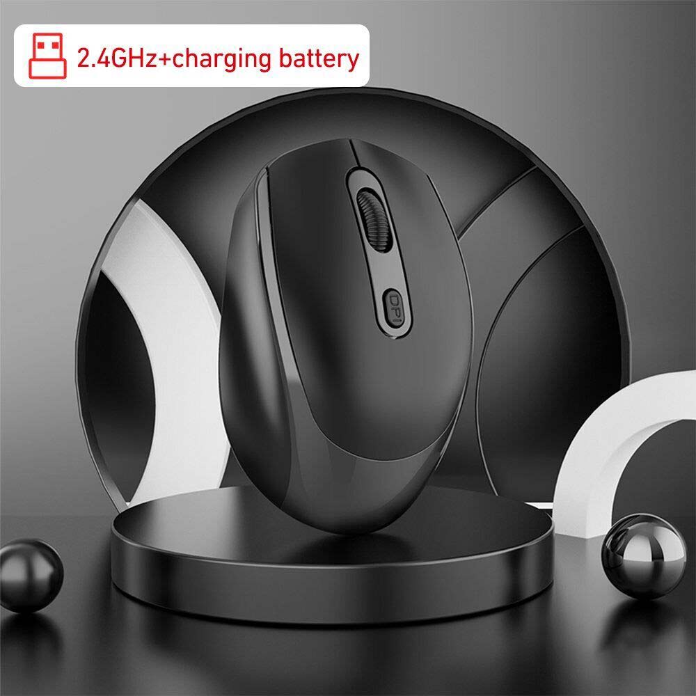 2.4GDual Mode Wireless Bluetooth Mouse Rechargeable Silent Ergonomic forLaptopPC