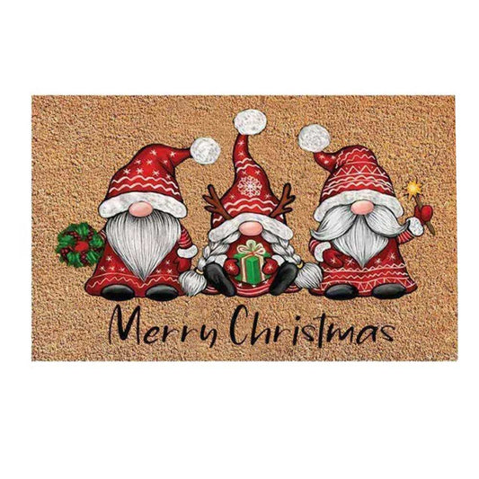 Merry Christmas Front Door Mat Non Slip Entrance Floor Carpet Indoor Hallway Home Decor