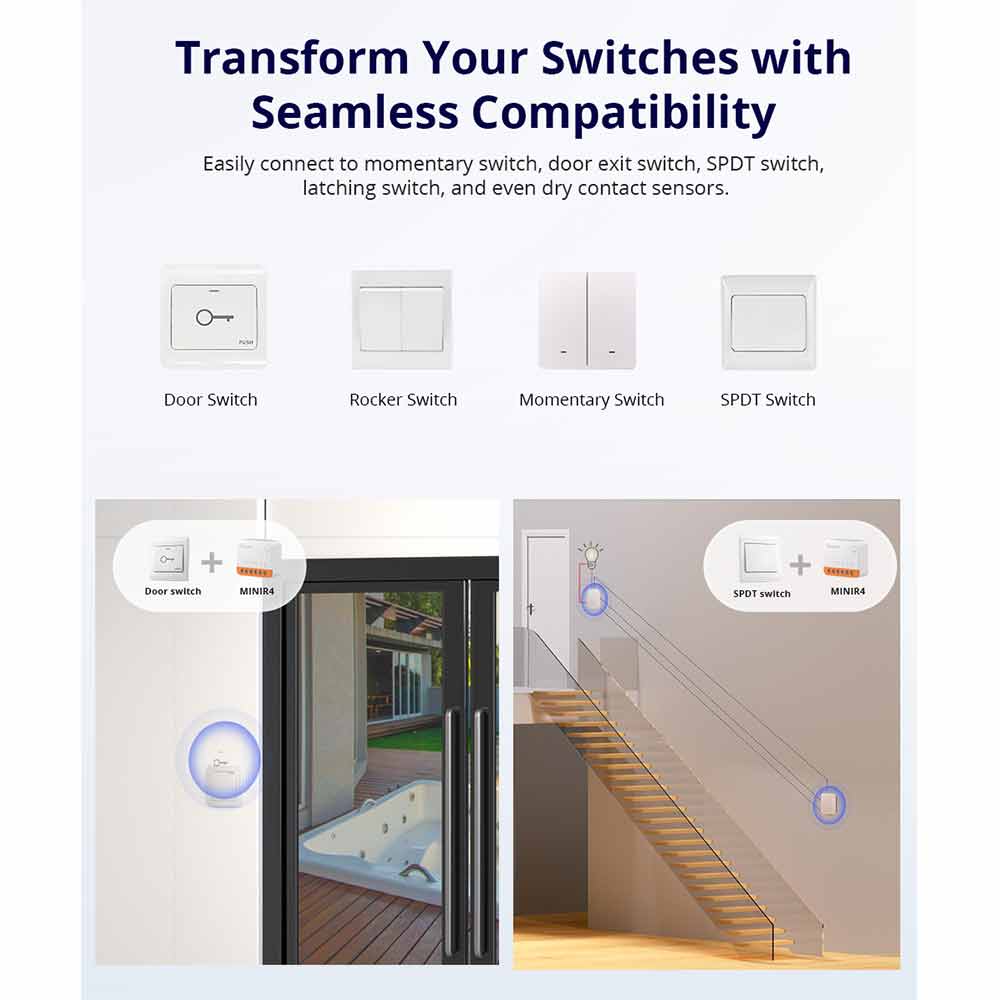 SONOFF MINIR4 10A Mini Wifi Wireless Smart Switch Timer for Alexa Google Home