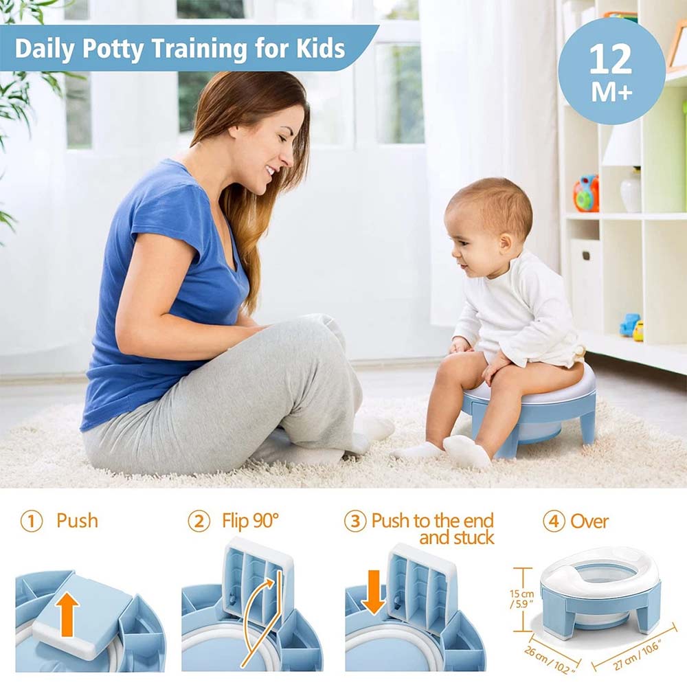 Travel Potty - Reusable Portable Folding Potty for boys and girls Outdoor Camping