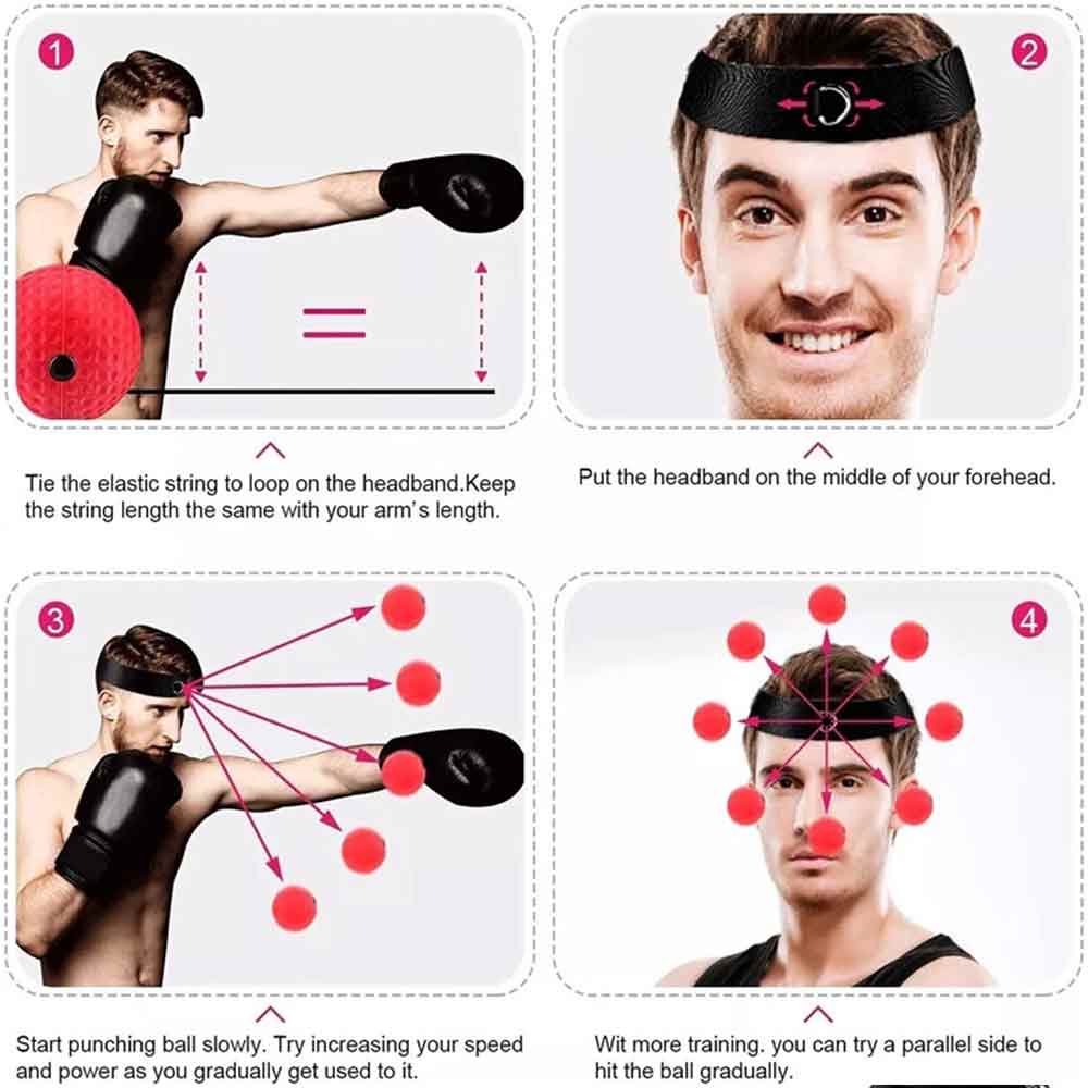 Reflex Boxing Ball Kit with 2 String Balls, Boost Hand-Eye Coordination & Reaction Speed