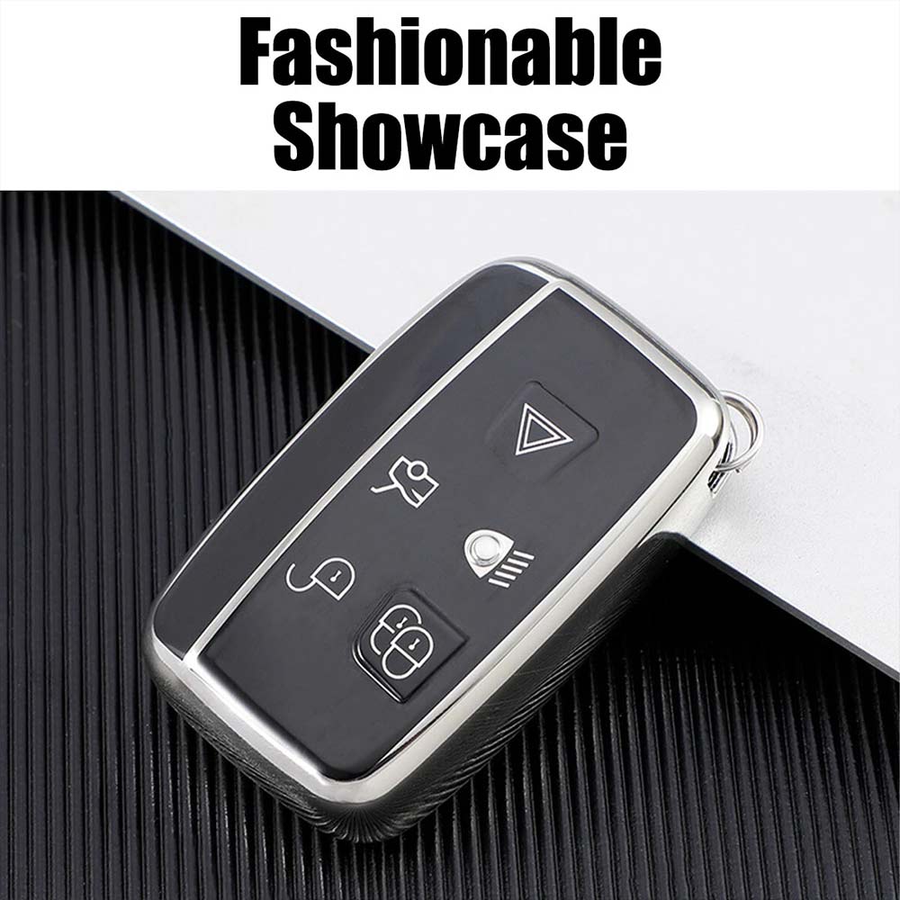 TPU Key Case Cover for Land Rover Range Rover Sport Evoque & Jaguar with Keyring