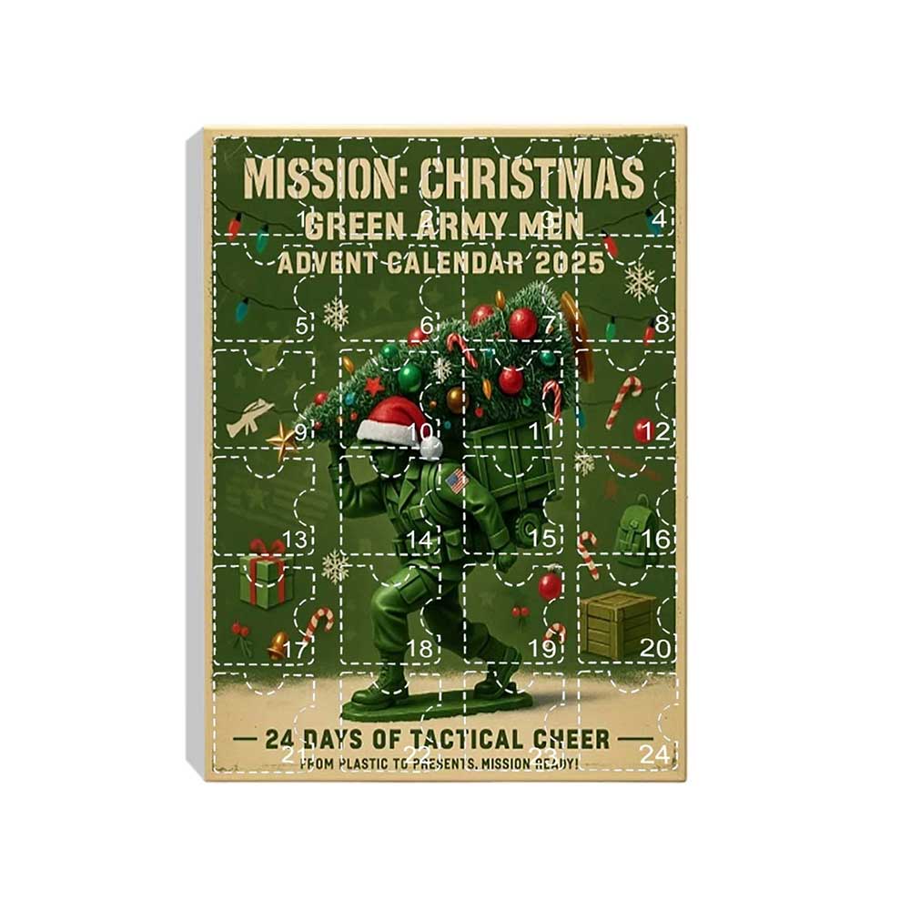 MISSION: CHRISTMAS – Green Army Men Advent Calendar 2D, 24 Days of Military-Themed Countdown