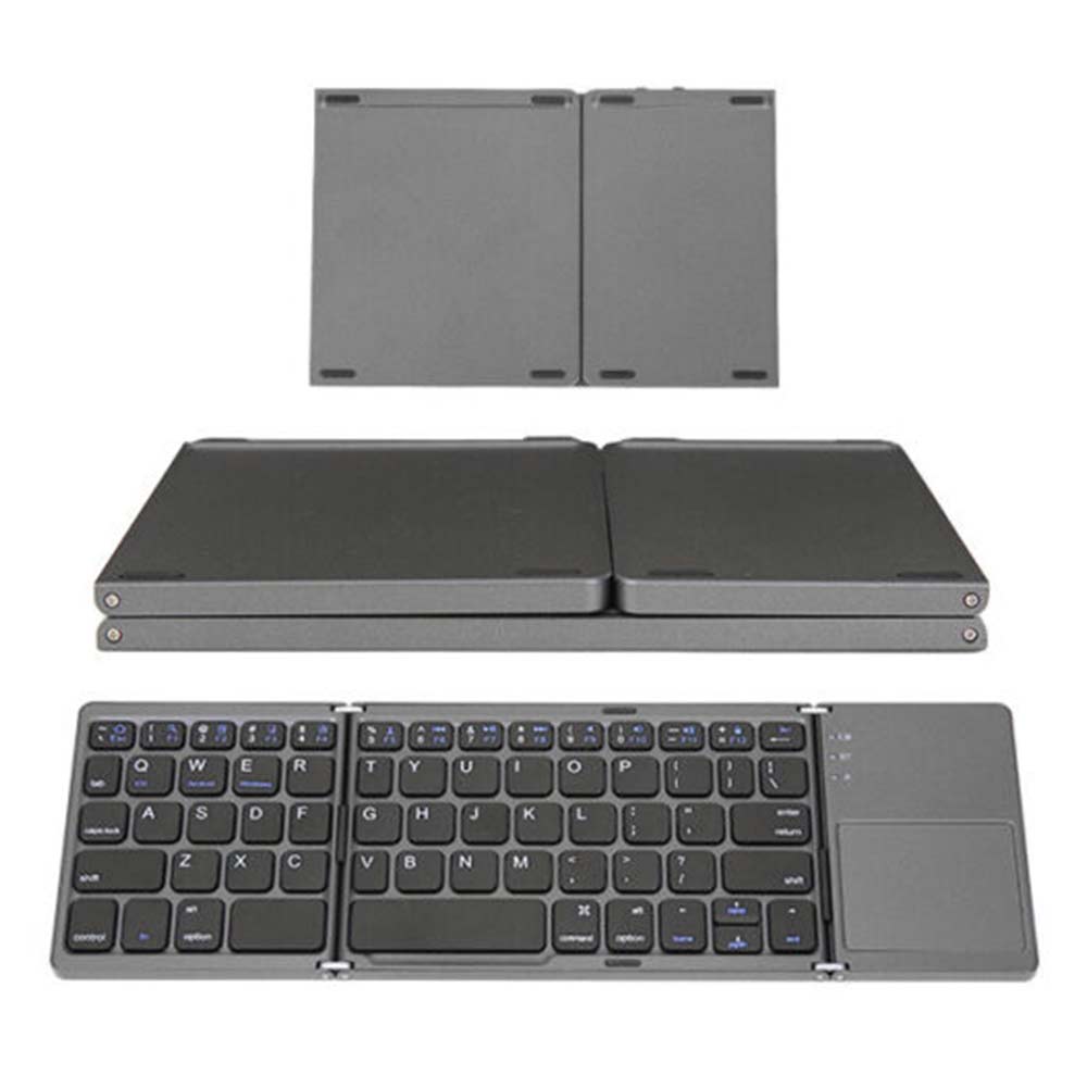 Bluetooth Wireless Keyboard Threefold Touchpad for iPad iPhone Android Windows
