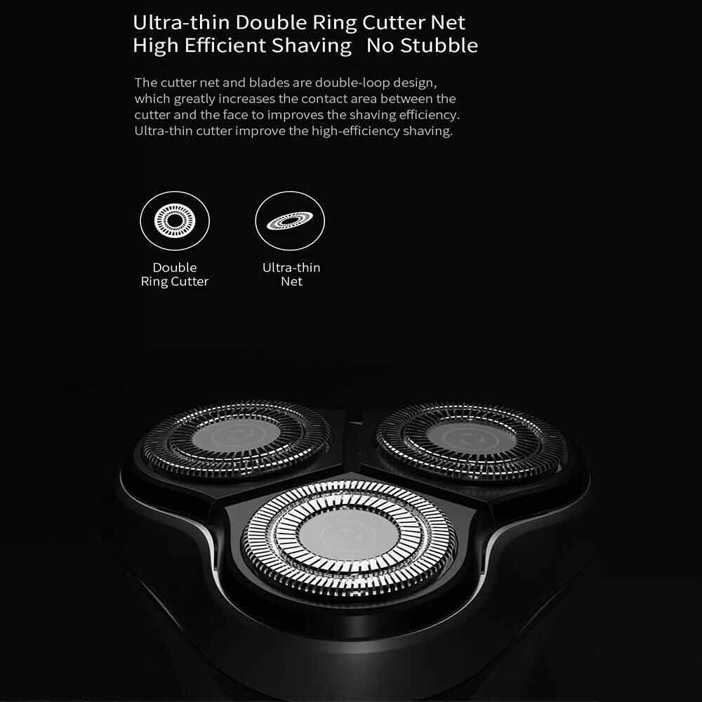 Wet Dry Rotary Shaver Electric Shaver 3 Heads Cordless Men Razor USB