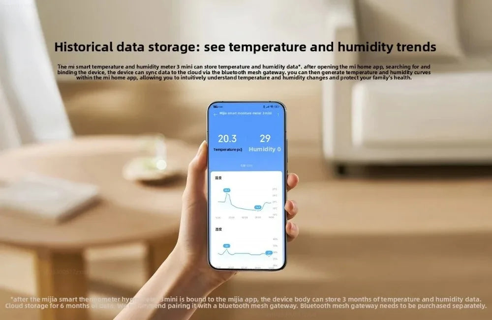 Xiaomi Mijia Bluetooth Temperature Hygrometer – Smart LCD Clock Monitor for Indoor