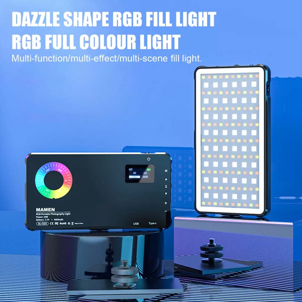 RGB LED Light 2500K-9000K Camera Photography Video Light Handheld Fill Light