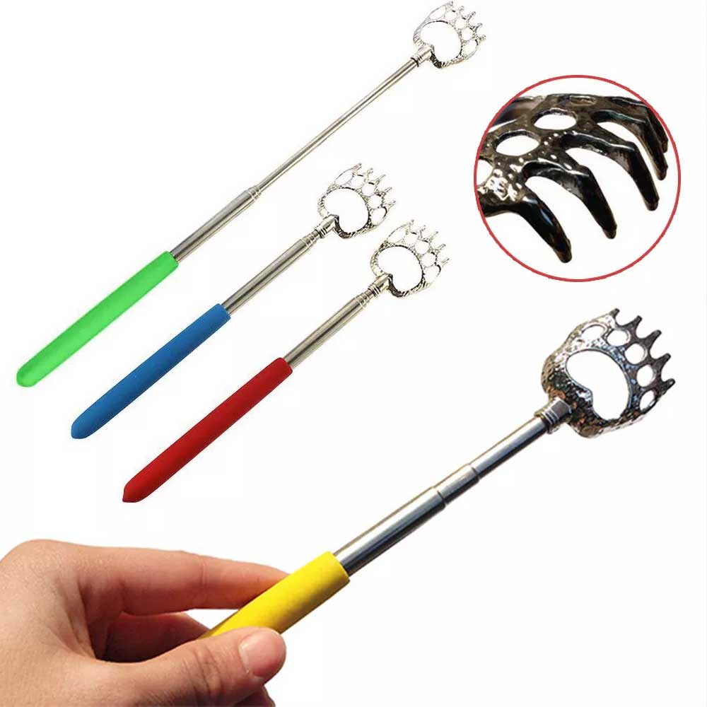 1PC Extendable Bear Claw Scratch Massage Extend Portable Back Scratcher Telescopic Random color