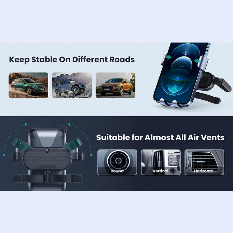 Round Air Vent Gravity-Activated Car vent Mount Vent Phone Holder Ugreen