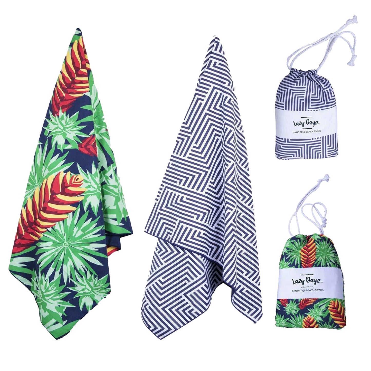 Lazy Dayz Quick Drying Sand Free Beach Towel - Mossman