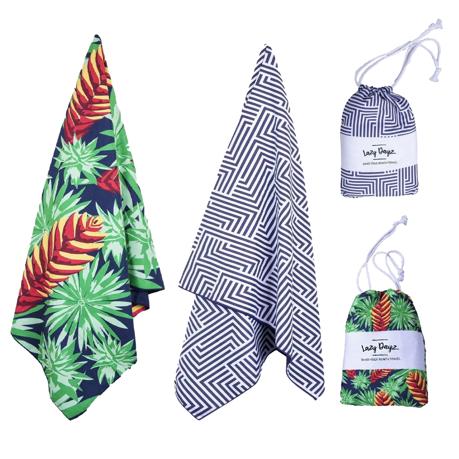 Lazy Dayz Quick Drying Sand Free Beach Towel - Mossman