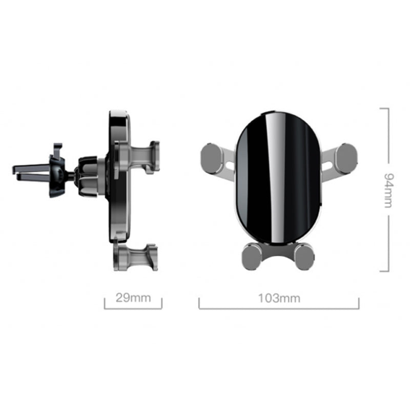 Phonix Gravity-Activated Car vent Mount Vent Phone Holder Black