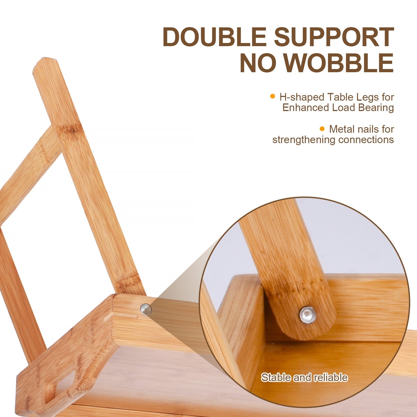 Foldable Bamboo Bed Tray / Breakfast Serving Table