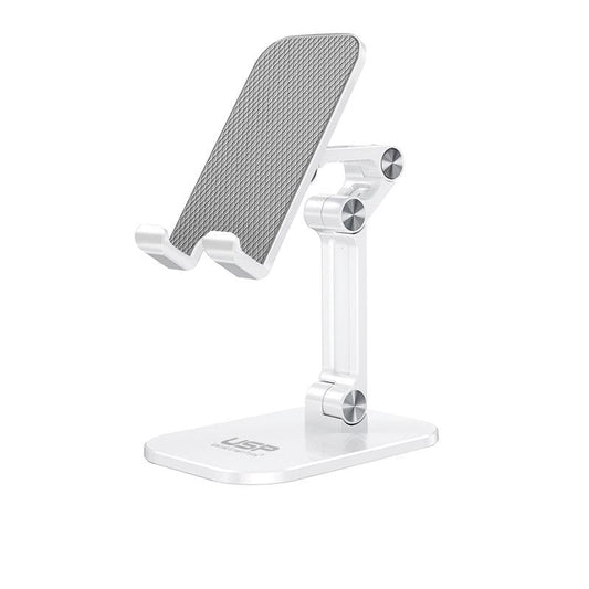 Folding Desktop Phone Stand/Holder for iPhone/iPad White USP