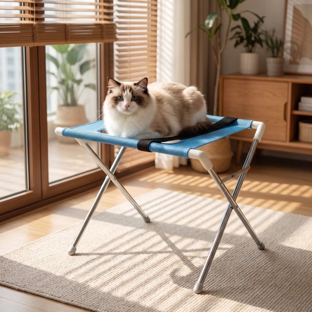 Pet Grooming Hammock – Foldable Non-Slip Bathing Stand for Cats & Small Dogs