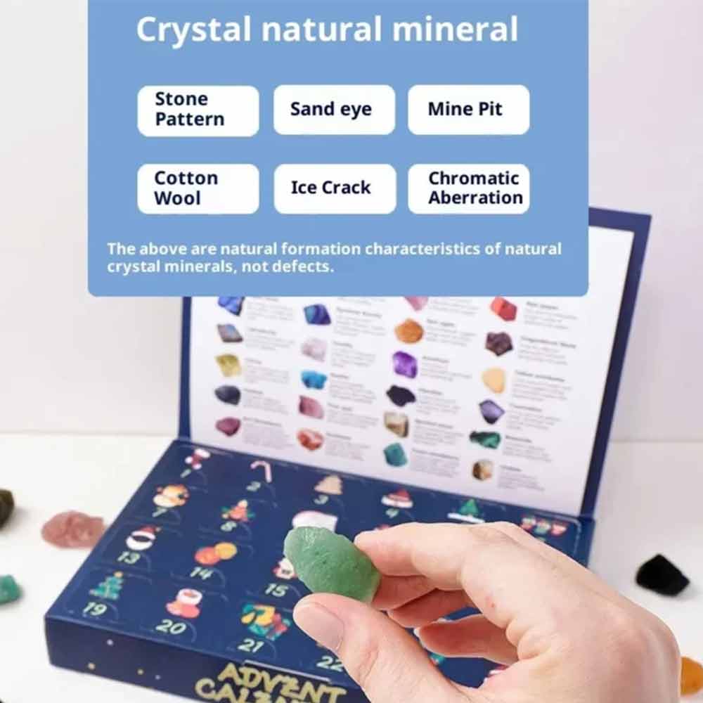 Crystal Advent Calendar 2026 – 24 Mock Gemstone & Mineral Christmas Countdown