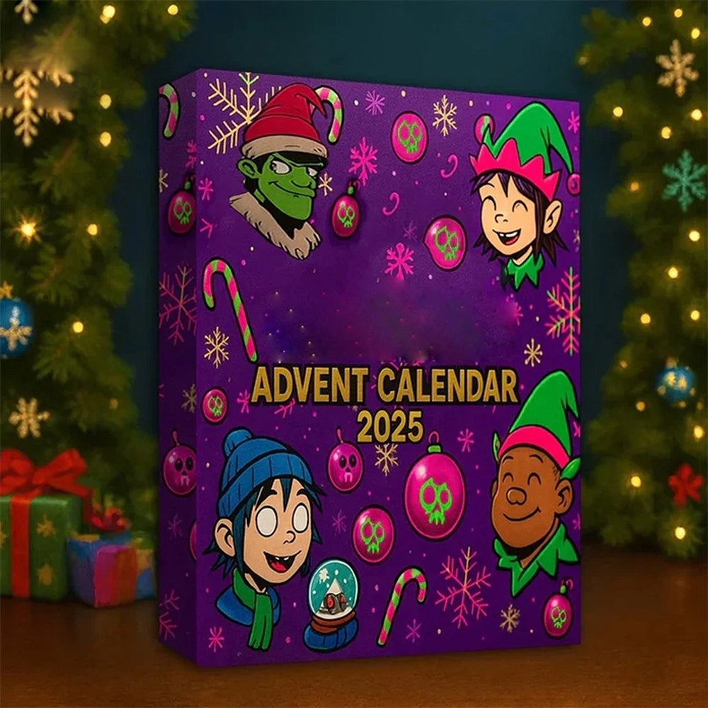 2025 Gorillaz Advent Calendar 24 Days Pendant 2D Ornaments for Christmas Countdown