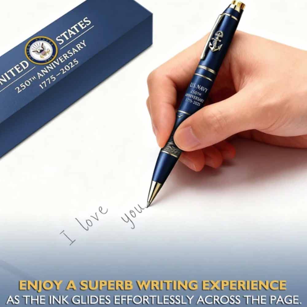 U.S. Navy 250th Anniversary Commemorative Pen (1775–2025) – Naval Gift & Collectible