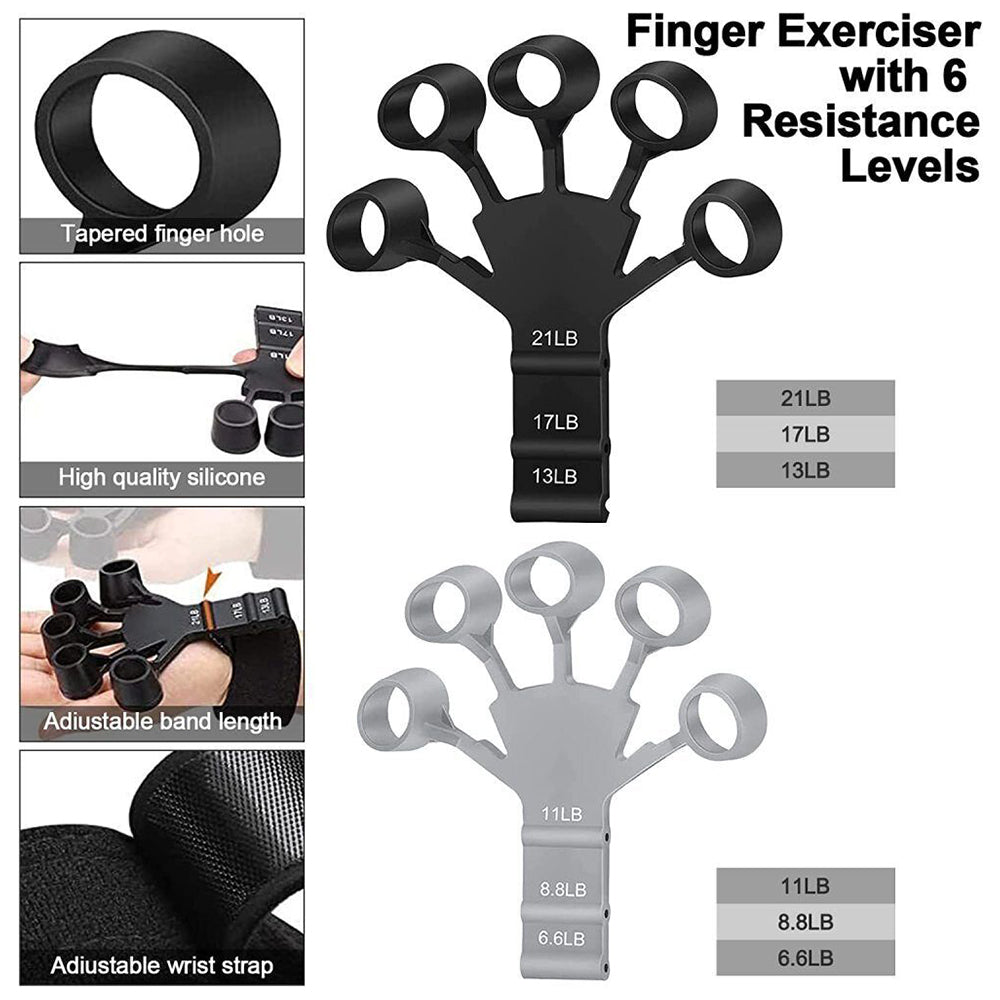 Finger Exerciser Strength Gripper Forearm Trainer Hand Grip Strengthener Therapy