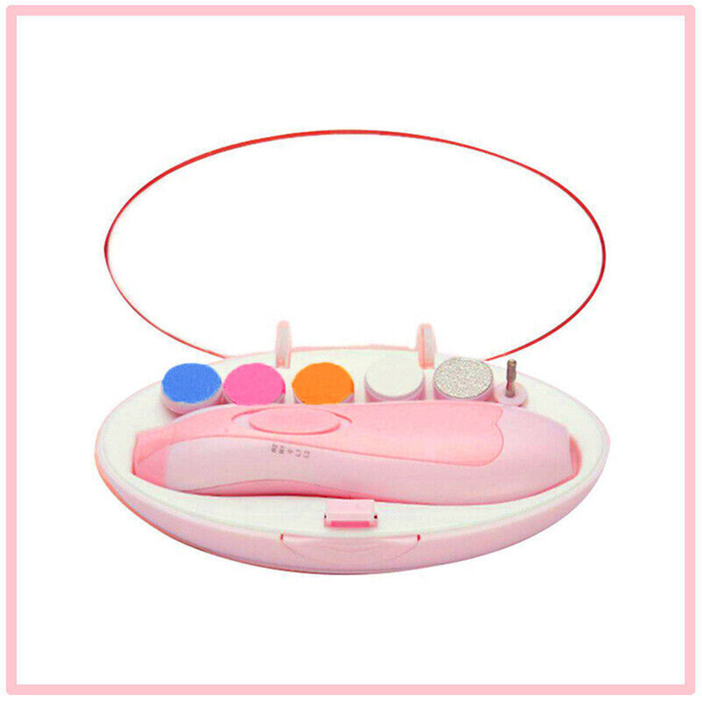 Electric Baby Nail Trimmer Infant Newborn Safe Grinder Clipper Tools Set