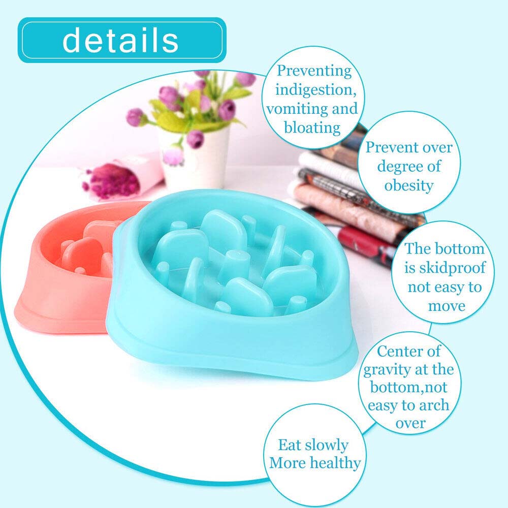 Healthy Dog Slow Eating Bowl Food Feeder Feed Large Bloat Stop Pet Cat Large