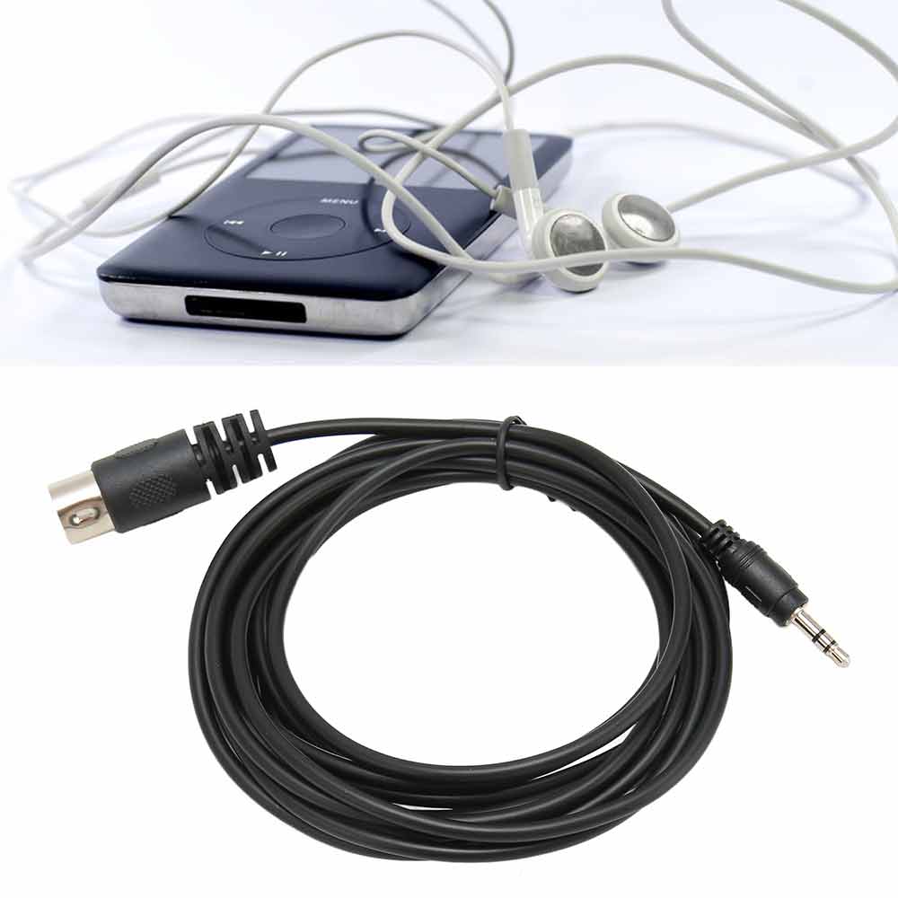 7-Pin DIN MIDI Male to 3.5mm Male Cable – Stereo HiFi Replacement Cable, 1.5m