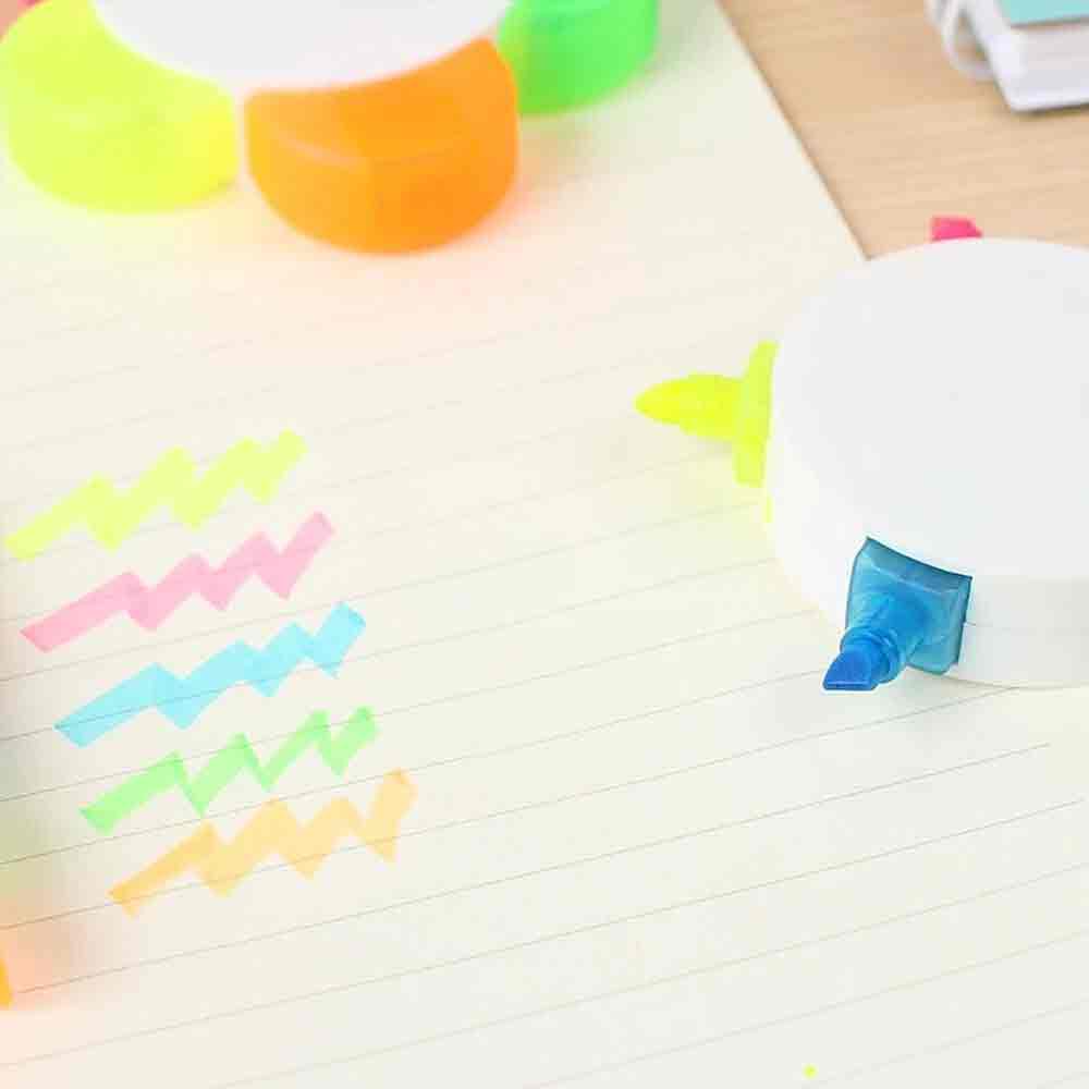 5-in-1 Flower Shaped Highlighter – Novelty Multi-Colored Stationery Art Pen for Craft