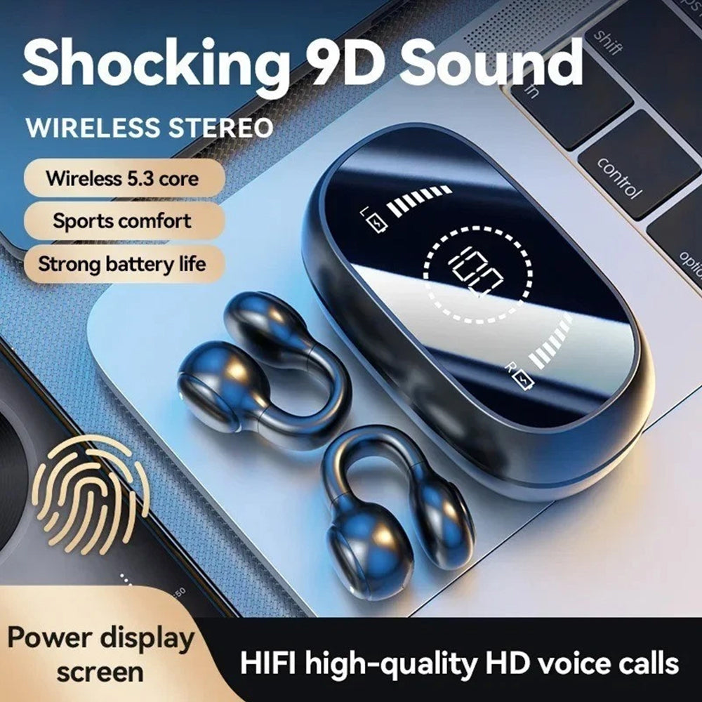 Wireless Clip-On Earbuds – Open Ear Bluetooth Headset for iPhone & Android