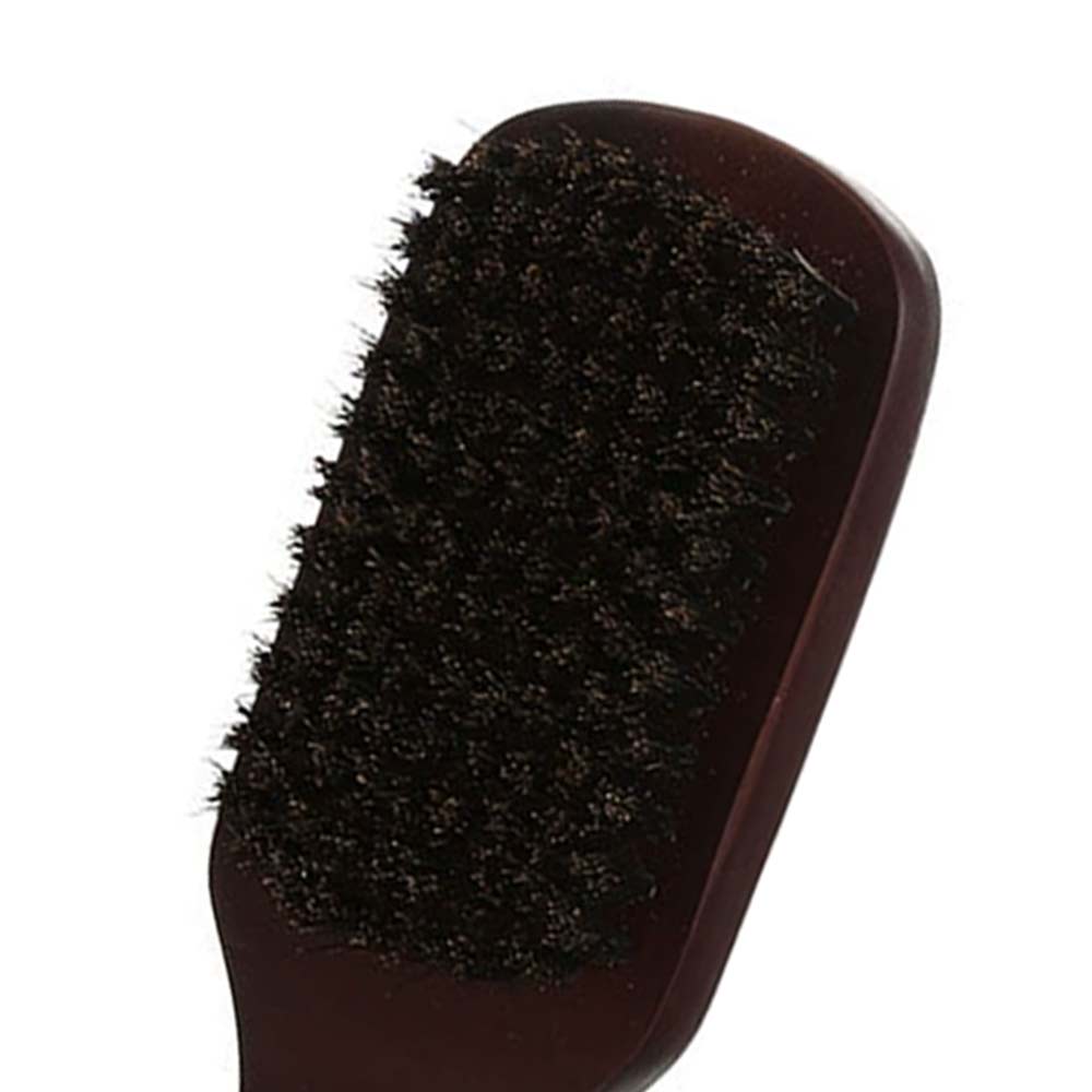 Natural Bristle Hair Brush – Paddle Anti-Static Scalp Massage, Dark Wood for Beard & Hair