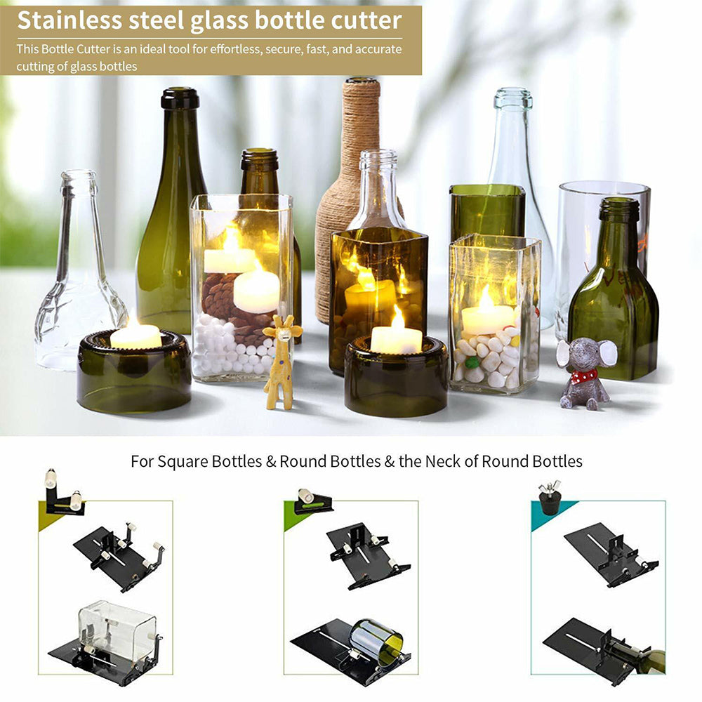 10PCS/SET DIY Glass Bottle Cutter Adjustable Metal Glassbottle Cut Tools Kit