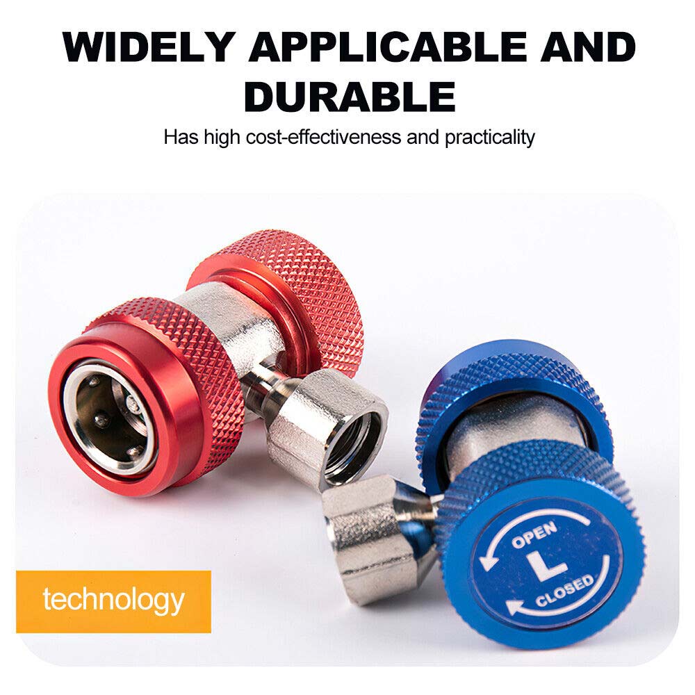 2pcs R134A A/C Air Condition Coupler Adapter High Low Manifold Gas Connector