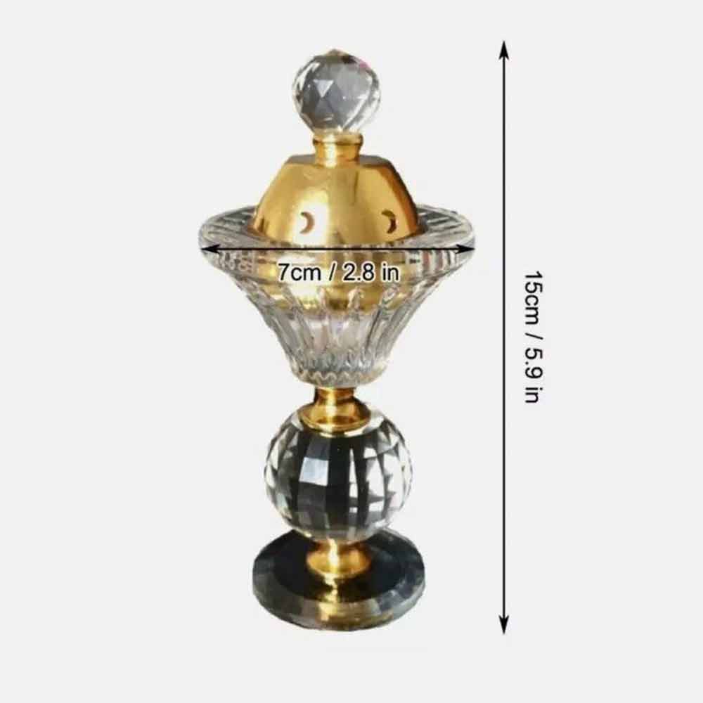 Glass Bakhoor Burner Arabian Incense Traditional Mabkhara Oud Burner Decor Gift