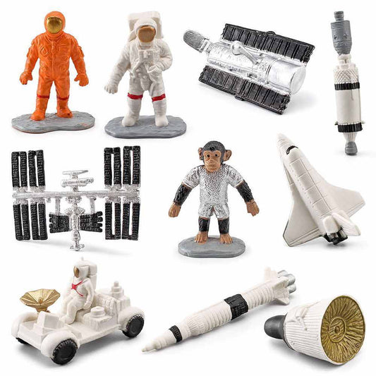 Astronaut Simulation Model Kids Toy Mini Rocket Space Figure Scene Ornament